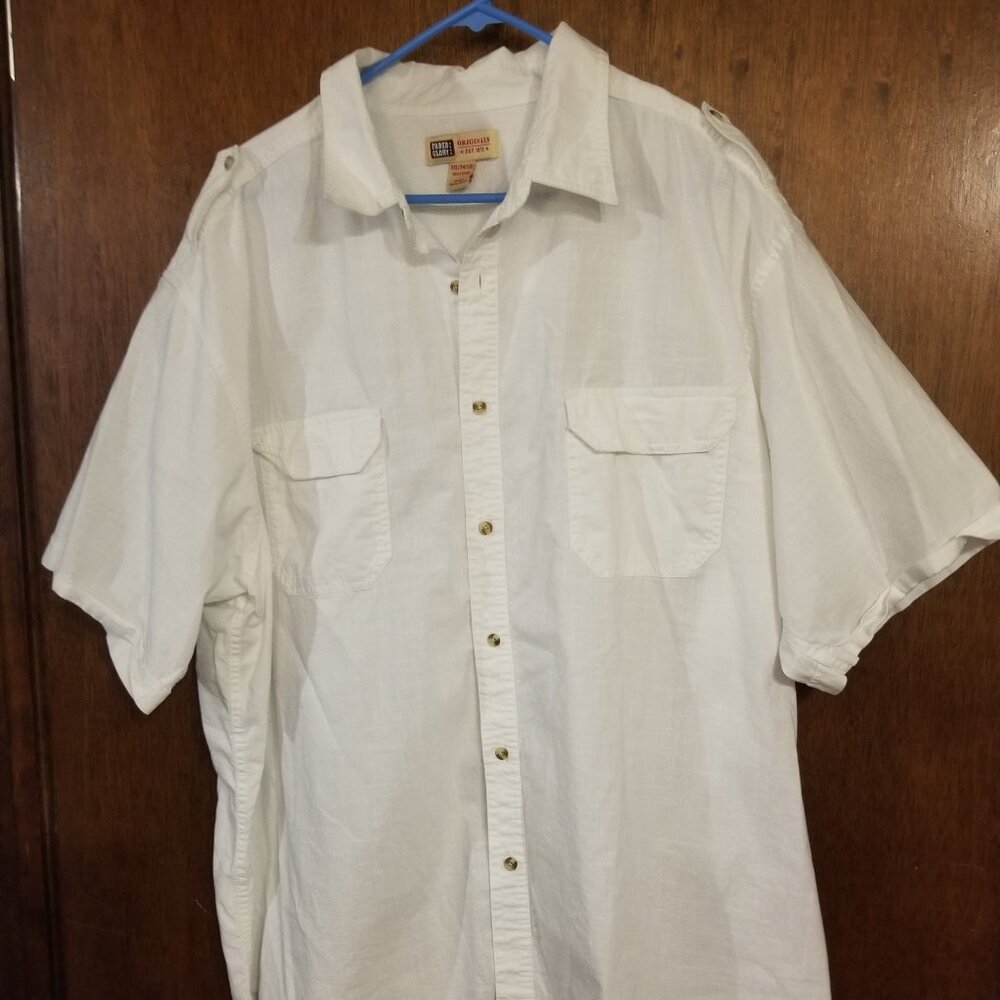 white Faded Glory 3XL shirt with shoulder straps